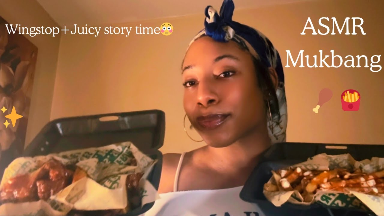 ASMR Wingstop Mukbang + Juicy Storytime!! (embarrassing😳)