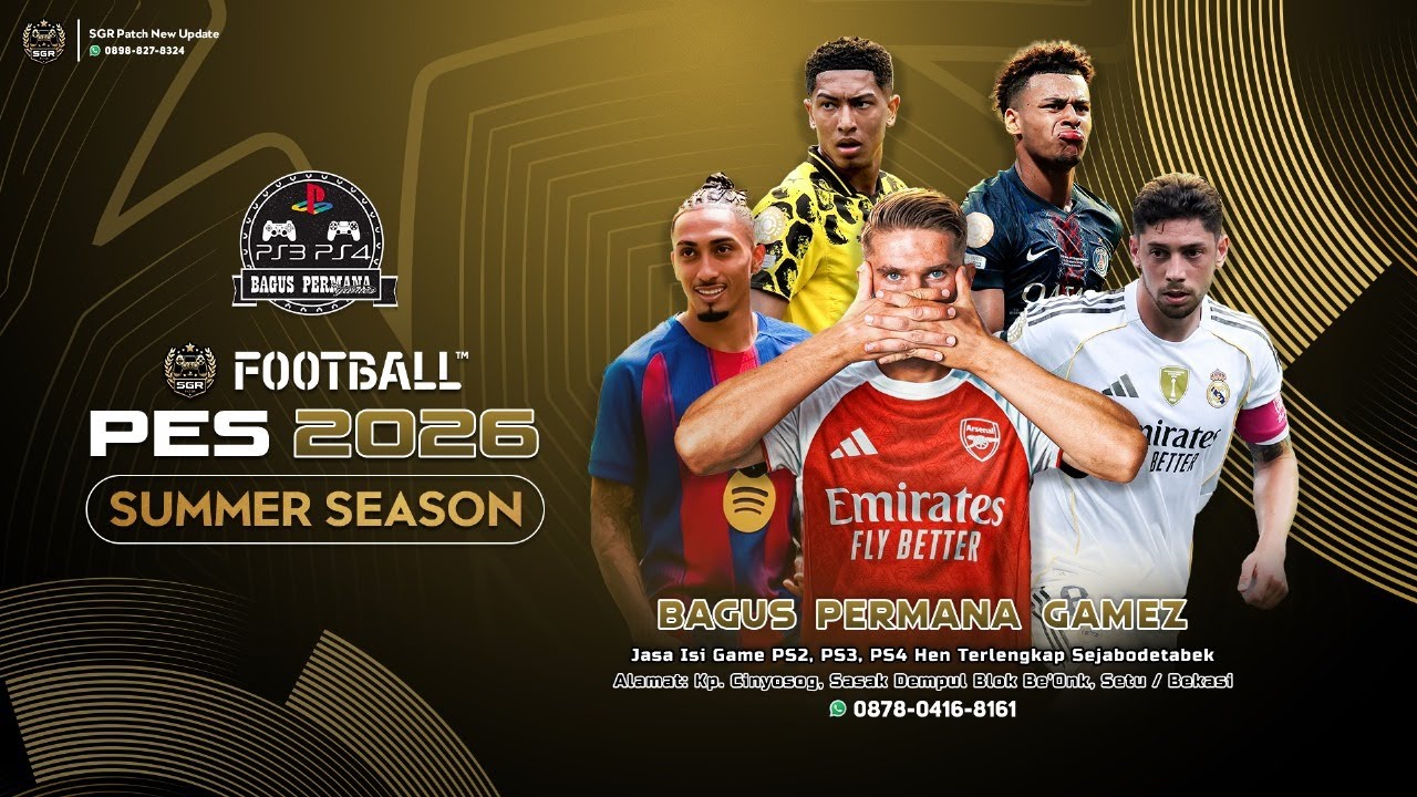 PES 26 PS4 HEN (BASE PES21) SGR PATCH SUMMER SEASON NEW UPDATE