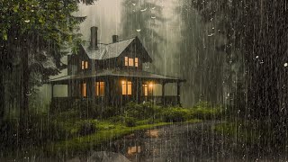 RAIN and THUNDER bedtime sounds - Pouring Rain Sounds And Thunderstorm Sounds For Sleeping, ASMR