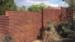 How to purposely rust a corrugated metal fence in 10 min