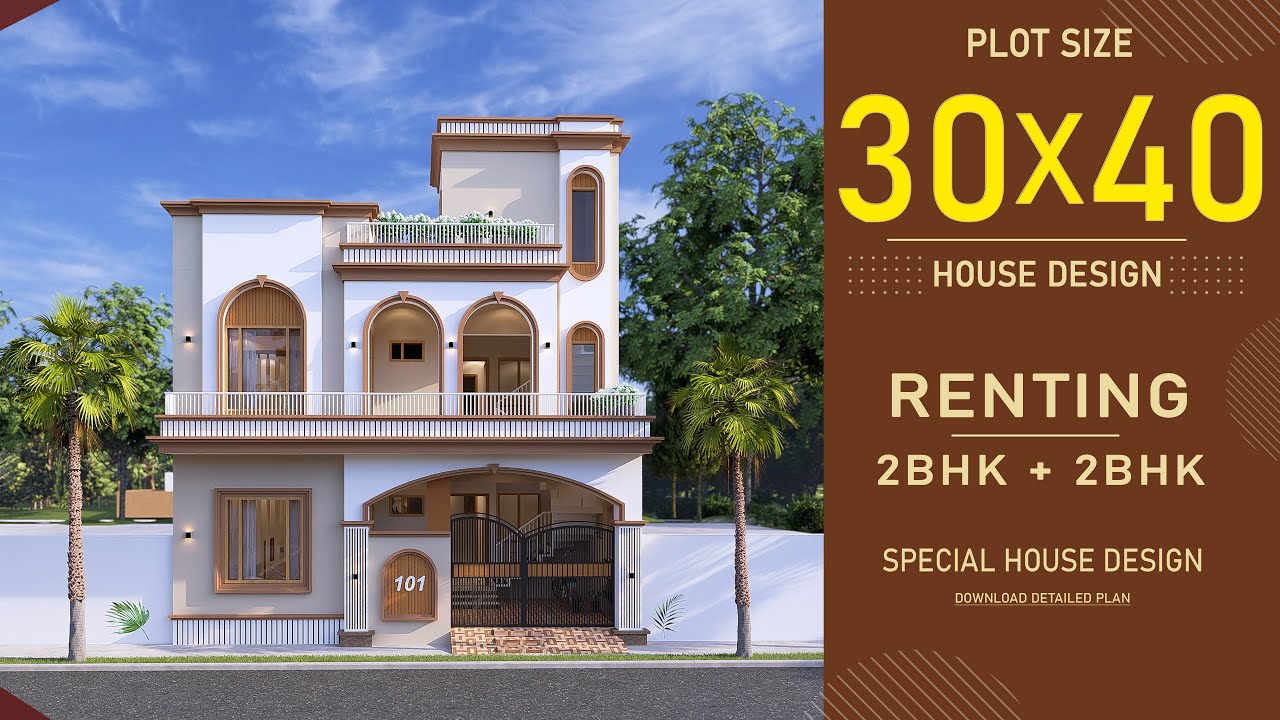 30x40 South Facing House Plan | 2BHK+2BHK | South Facing | 1200 Square ...