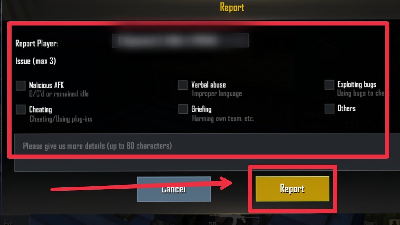 Pubg Mobile How To Report Player Cheating Exploiting Bug And Other Type Report Youtube