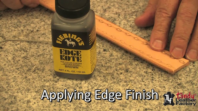 Leather basics: Applying Fiebings Edge Kote 
