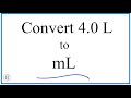 Liters to Milliliters Conversions