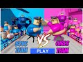 BOYS TEAM🆚️GIRLS TEAM BARRY'S PRISON RUN! OBBY ROBLOX FULL GAMEPLAY WALKTROUGH #roblox #scarryobby