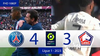 PSG vs Lille | J23 | Ligue 1 Uber Eats | 19-02-2023 | Résumé | Temps Forts et Tous les Buts.