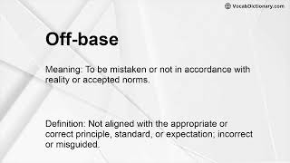 Off-base Meaning Net Worth