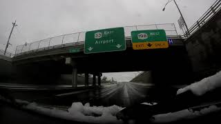 Kensington Expressway outbound (NY 33 east from downtown to airport)