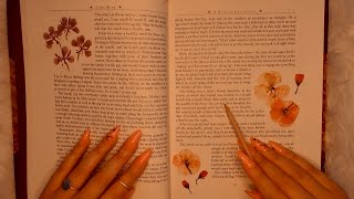 ASMR Inaudible Reading 🌸 (tingly tracing, clicky mouth sounds, breathy whispers)