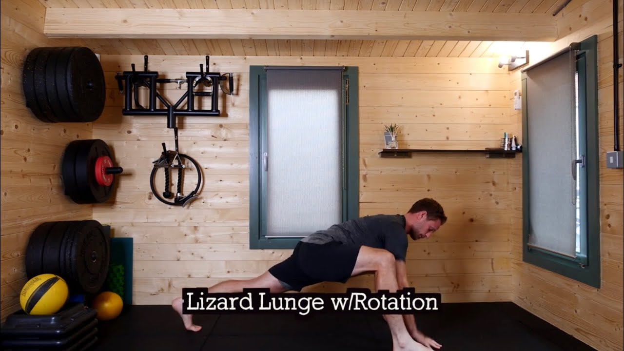 Lizard Lunge w/Rotation - YouTube