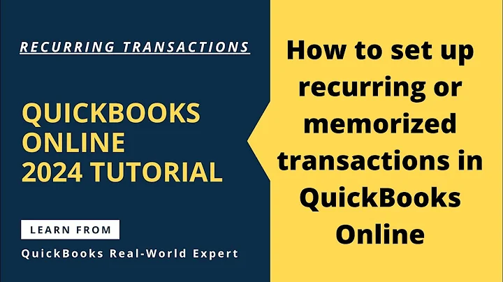 How to set up recurring or memorized transactions in QuickBooks Online