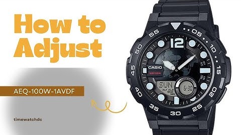 How To Adjust Time CASIO AEQ-100W-1AVDF  Home City | Alarm | Stopwatch | Timer @timewatchdc