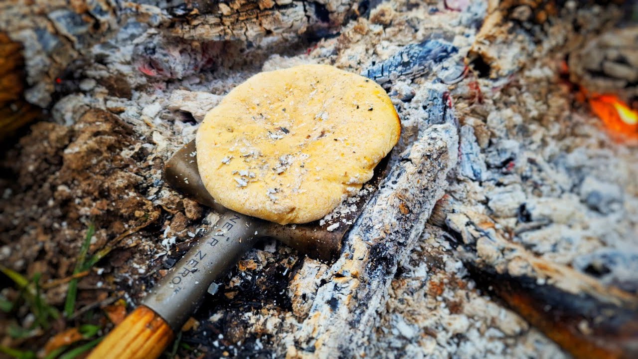 Cooking BREAD on a SHOVEL - Outdoor Campfire