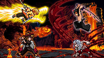 Rengoku V4 OP & Zenitsu Chaos OP VS Demon King Muzan OP & Kokushibo v3 in Jump Force Mugen