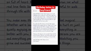 birthday letter to boyfriend #birthday #birthdayletter