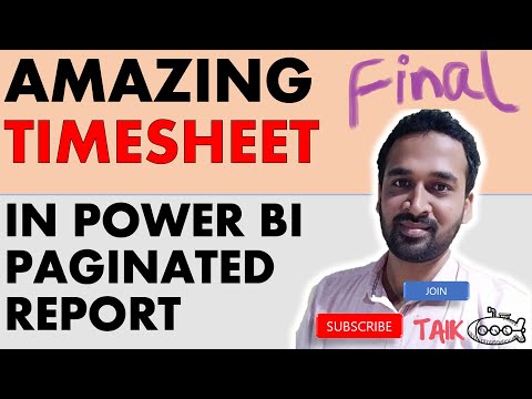 Amazing Timesheet Part 3/3 Power BI Paginated Report TAIK18 (13-10) Power BI