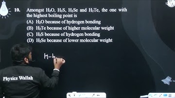 Amongst H2O, H2S, H2Se and H2Te, the one with the highest boiling point is....