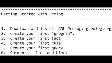 Prolog Beginner's Tutorial:  "Compiling" Your First Prolog Program using GNU Prolog