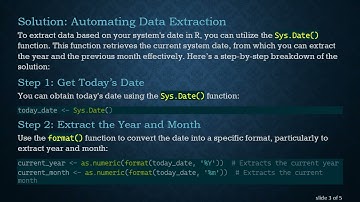Extracting Data Based on System Date in R