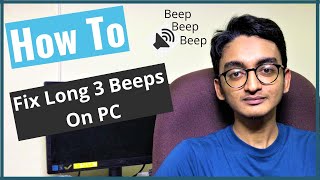 how to fix beep sound in pc on startup (3 long beeps) 4k | anfas ahamed