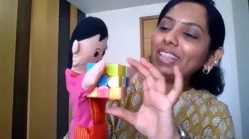 Jr KG Day 6 Number Magic Introduction of shape cube