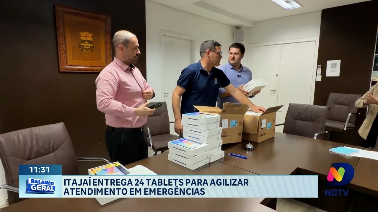 Itajaí entrega 24 tablets para agilizar atendimentos de emergência - Foto