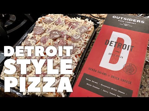 Detroit Style Pizza With Salami By Outsiders Pizza Company Review Youtube
