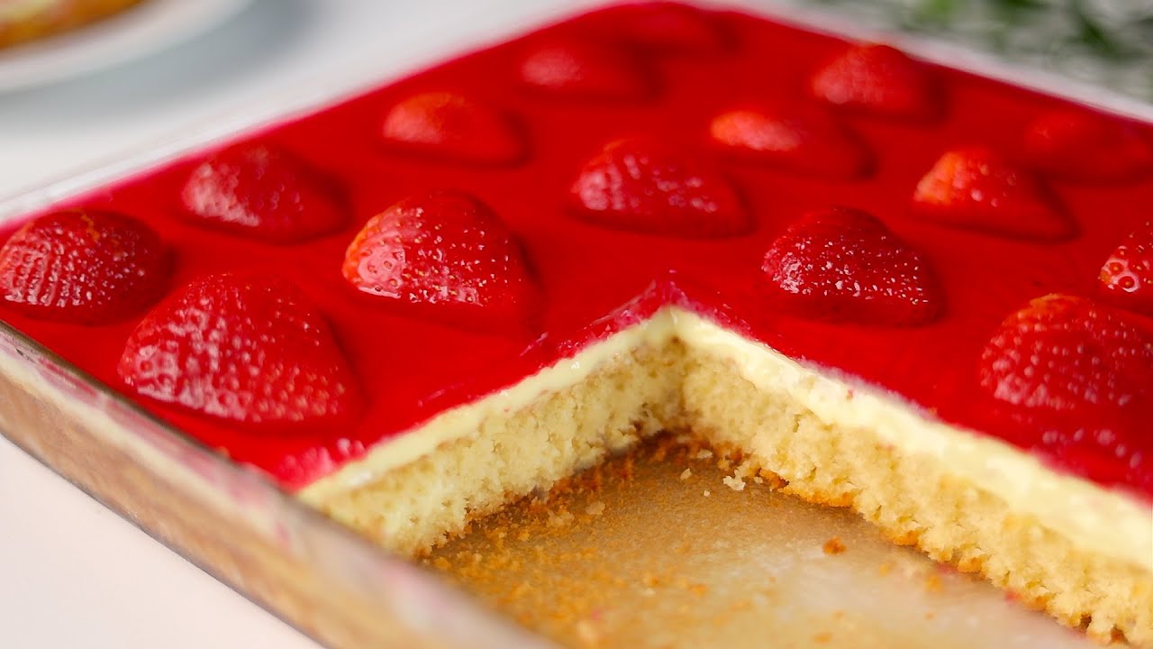 احلي كيك بارد بالكاسترد والجيلي انسي اي كيك جربتية قبل كدة 🙈💯