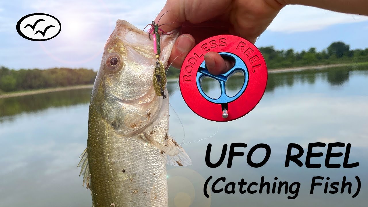 Fishing w/ UFO REEL (Rodless Reel) - Rooster Tail 