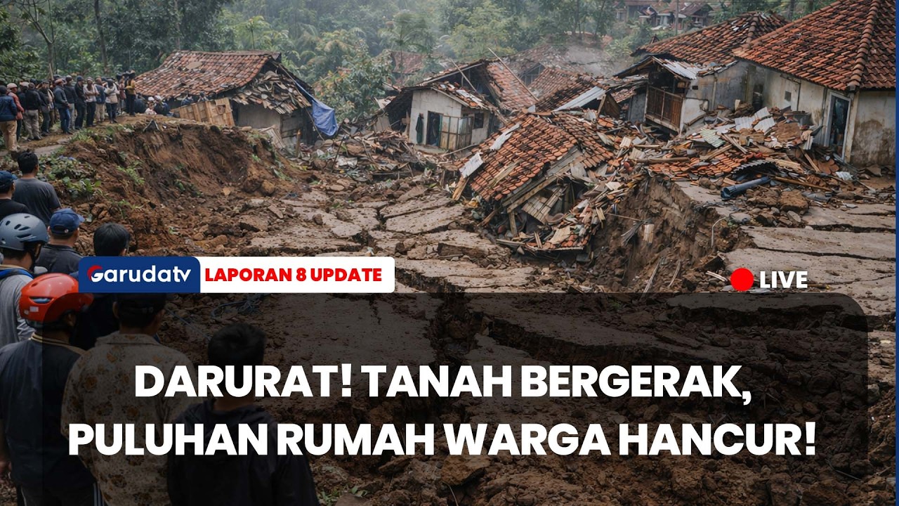 Mencekam! Detik-detik Tanah Bergerak di Tasikmalaya, 47 Rumah Warga Terancam Ambruk!