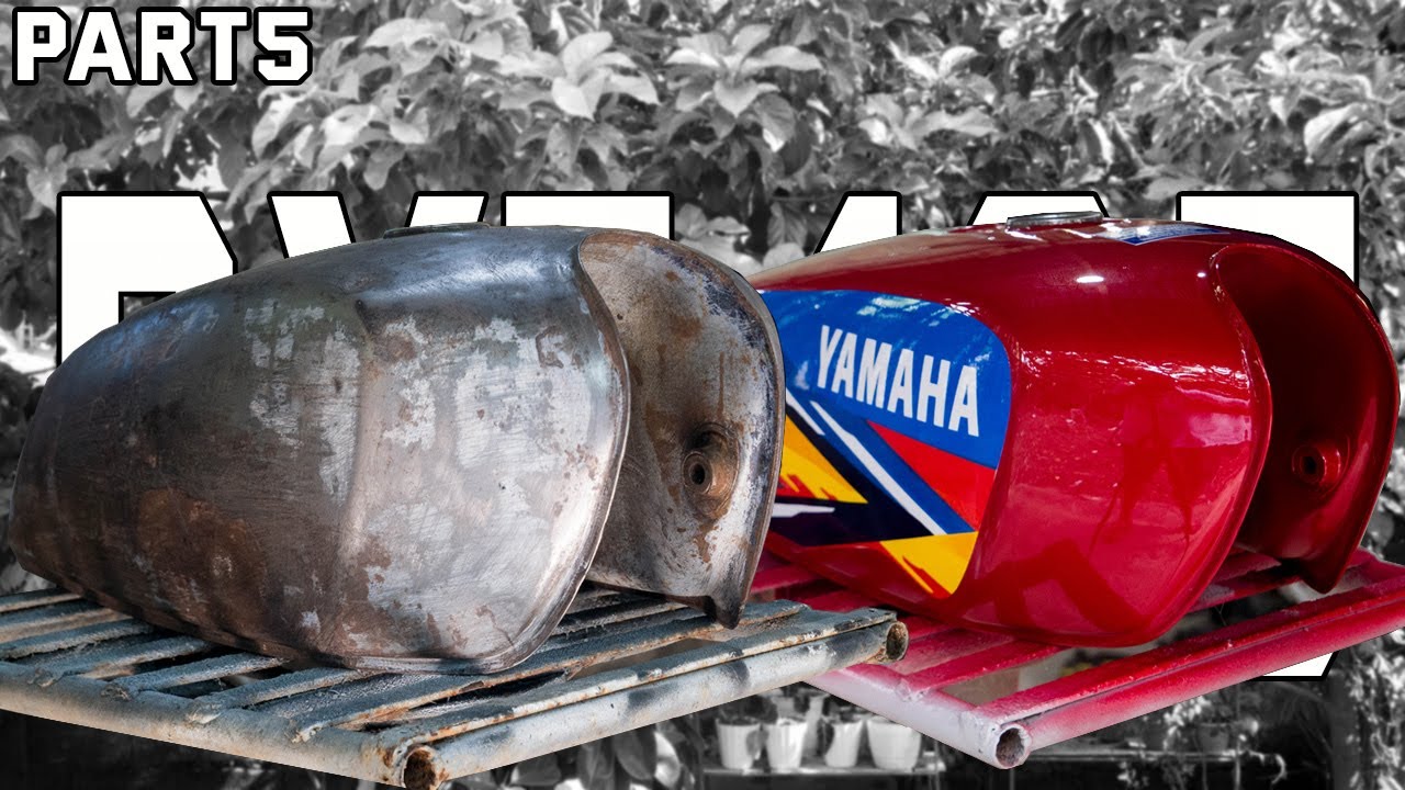 Yamaha RXT135 Restoration Part 5 Gastank and sidecover
