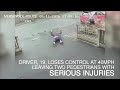 CCTV shows speeding car colliding with couple