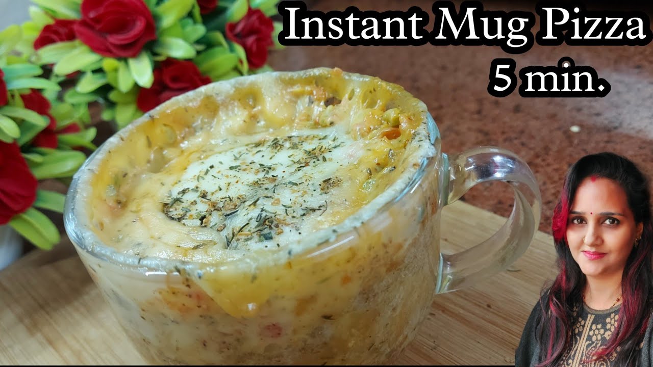 मिनटो में पिज्जा कप में बनाए नए और आसन तारिके से Quick Mug Pizza in