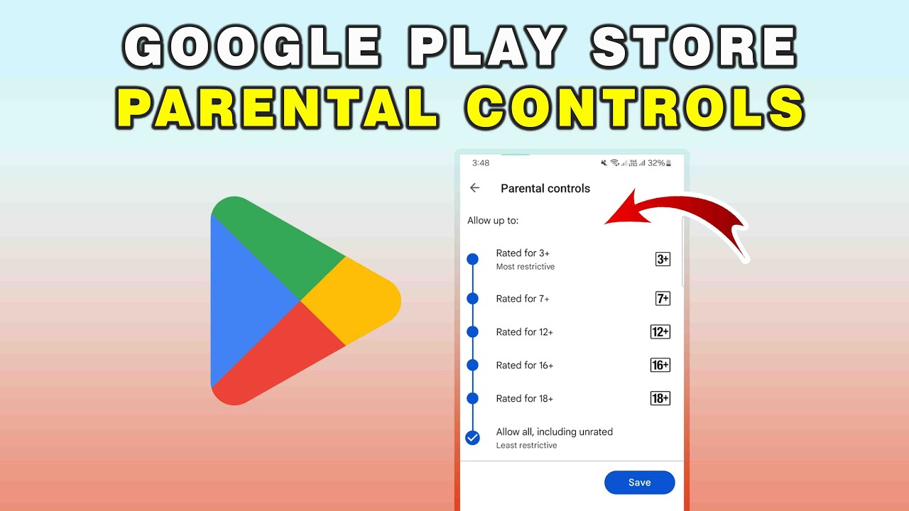 How To Enable Parental Controls On Google Play Store - YouTube