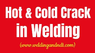 [Hindi/Urdu] Hot Crack and Cold Crack in Welding
