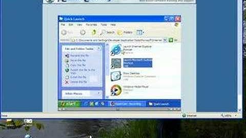 Windows XP- Quick Launch Toolbar