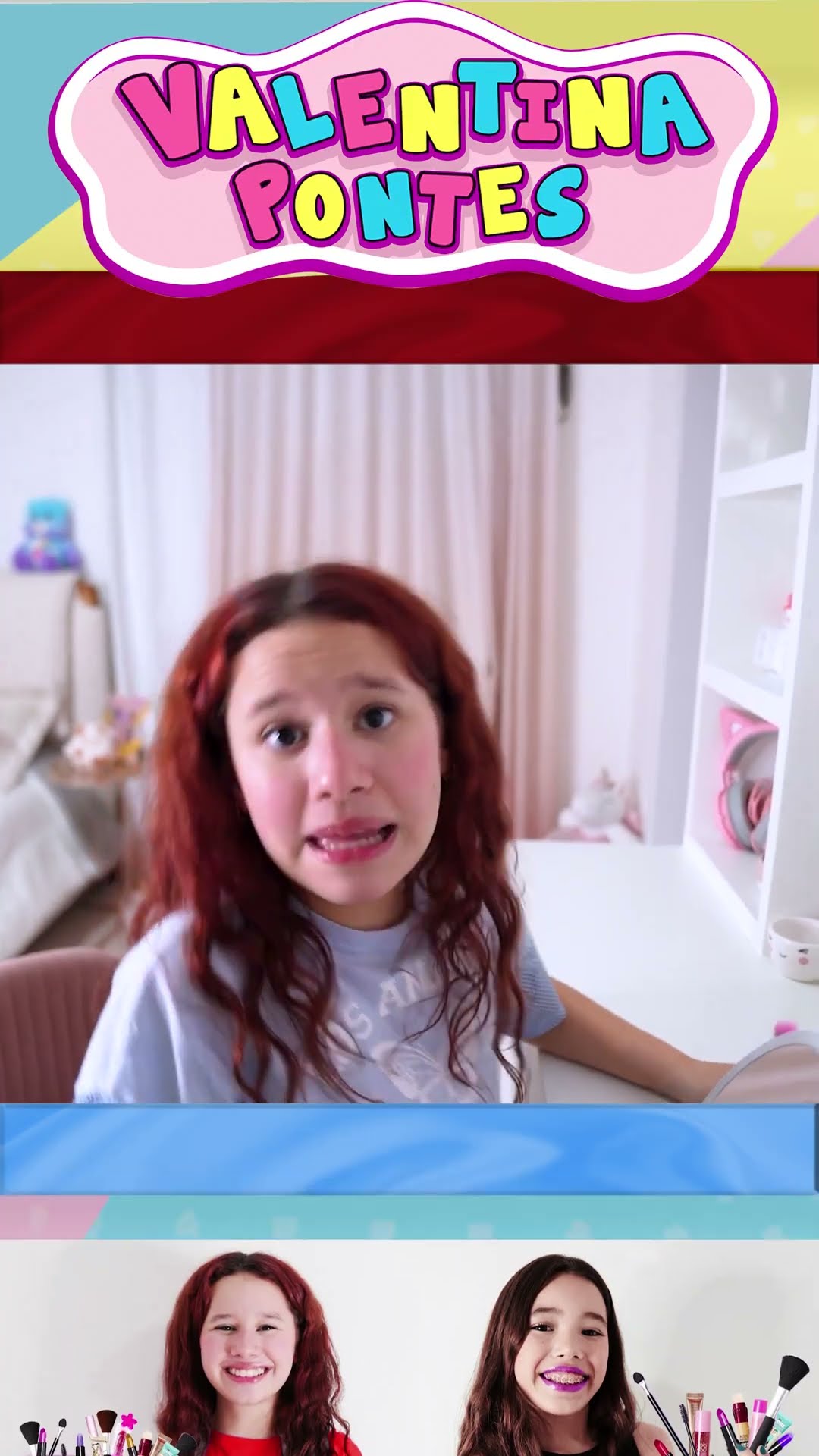 ? Valentina and her friend want the same MAKEUP for kids!!  #valentinapontesofc
