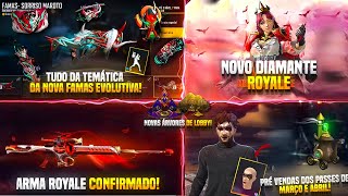 ÁRVORE DE LOBBY, PRÉ VENDAS PASSES DE MARÇO E ABRIL, ARMA ROYALE CONFIRMADO, DIAMANTE ROYALE E MAIS!