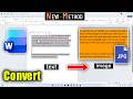 How To Convert Word Document To Photo - Full Guide