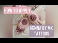 How to apply henna by mk designer henna tattoos