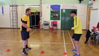 Pairs throw and catch (Tennis ball)