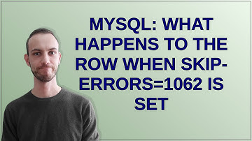 Dba: MySQL: What happens to the row when skip-errors=1062 is set