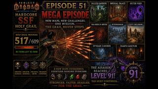Ep 51: Unique Map Mega Episode - Project Diablo 2 S13 (PD2) - Holy Grail SSF HC