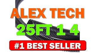 Celebrity Alex Tech 25ft 1/4 inch Split Wire Loom Tubing Black - B07TDGMDW4 Profile