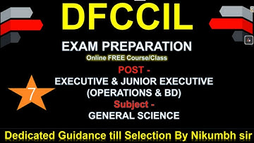 DFCCIL EXECUTIVE & JUNIOR EXECUTIVE (OPERATIONS & BD) - GENERAL SCIENCE