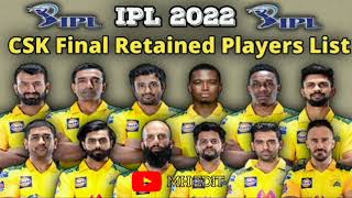 Ipl2022 csk Retain Players List Tamil
