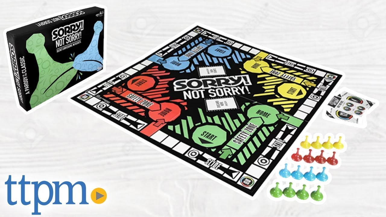 Sorry Not Sorry Adult Board Game From Hasbro Youtube