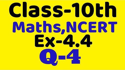 Class 10 Ex 4.4 Q4 maths Ncert chapter 4,Factorisation method,Quadratic Equation  ,VKS Maths x,