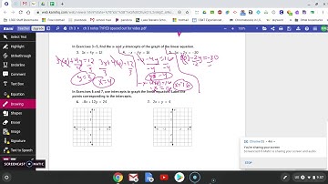 3.4 video graphing linear eq in standard form
