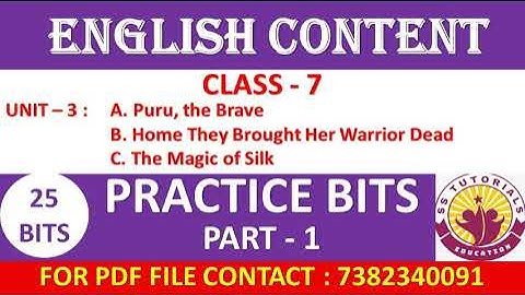 7th class english content important bits for dsc